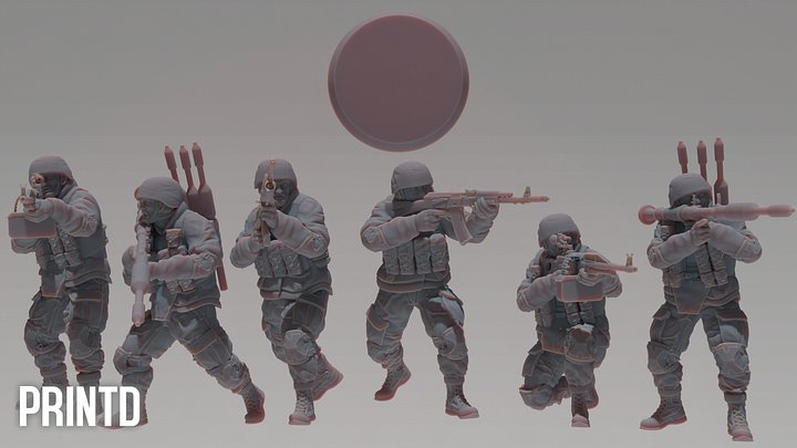 Russian Infantry - Modern Warfare Wargame Hobby Resin Scale Models product image (2)