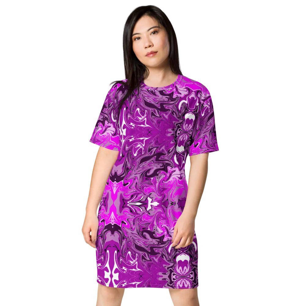 Pink Swirl T-Shirt Dress product image (3)