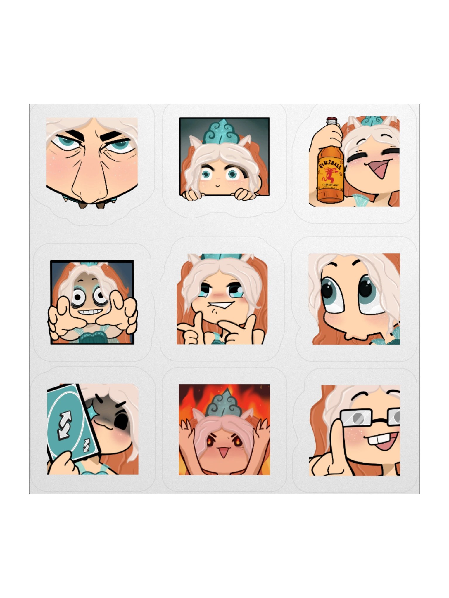 Zeda Emote Sticker Sheet product image (1)