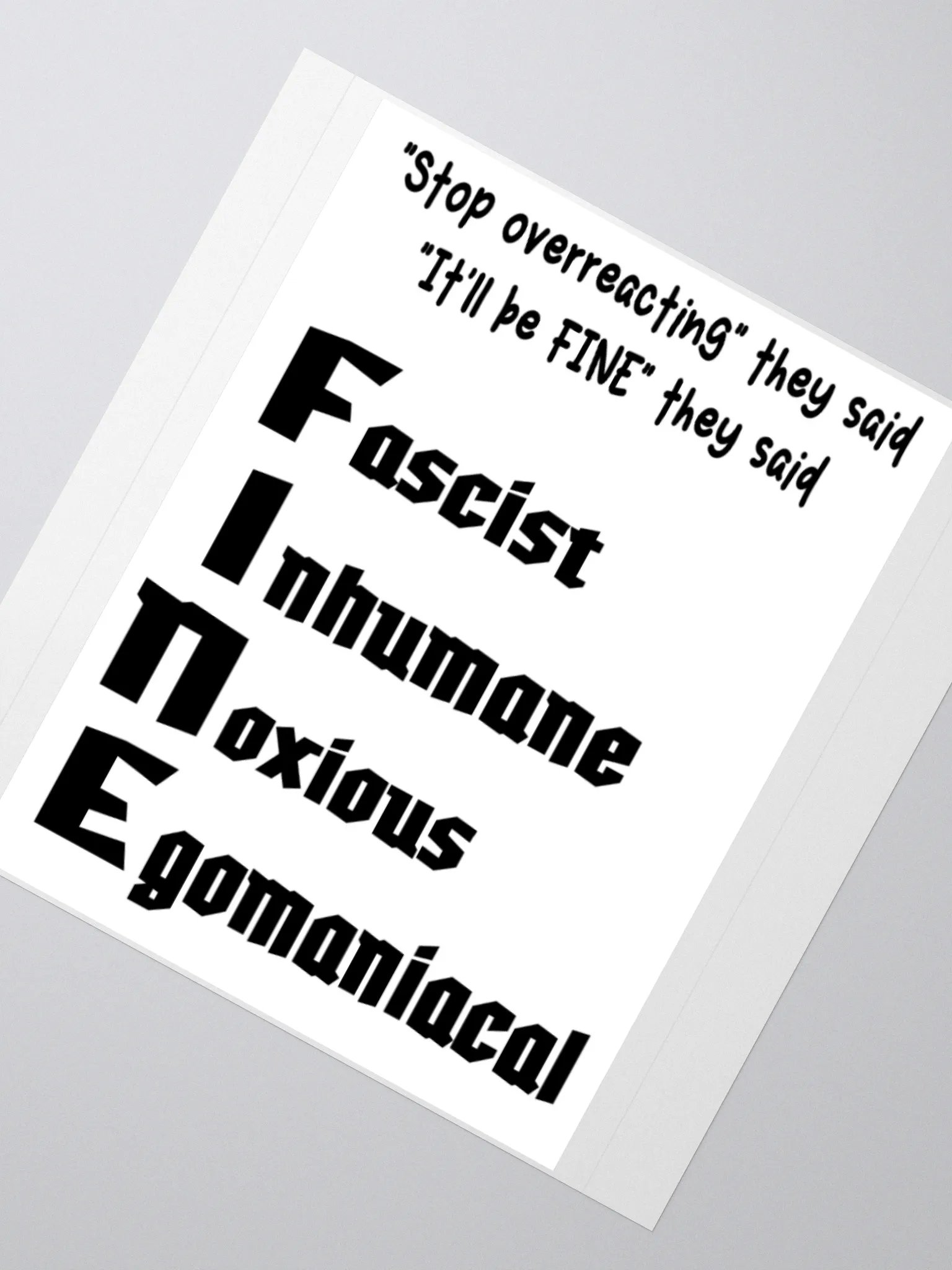 It'll be FINE sticker product image (5)