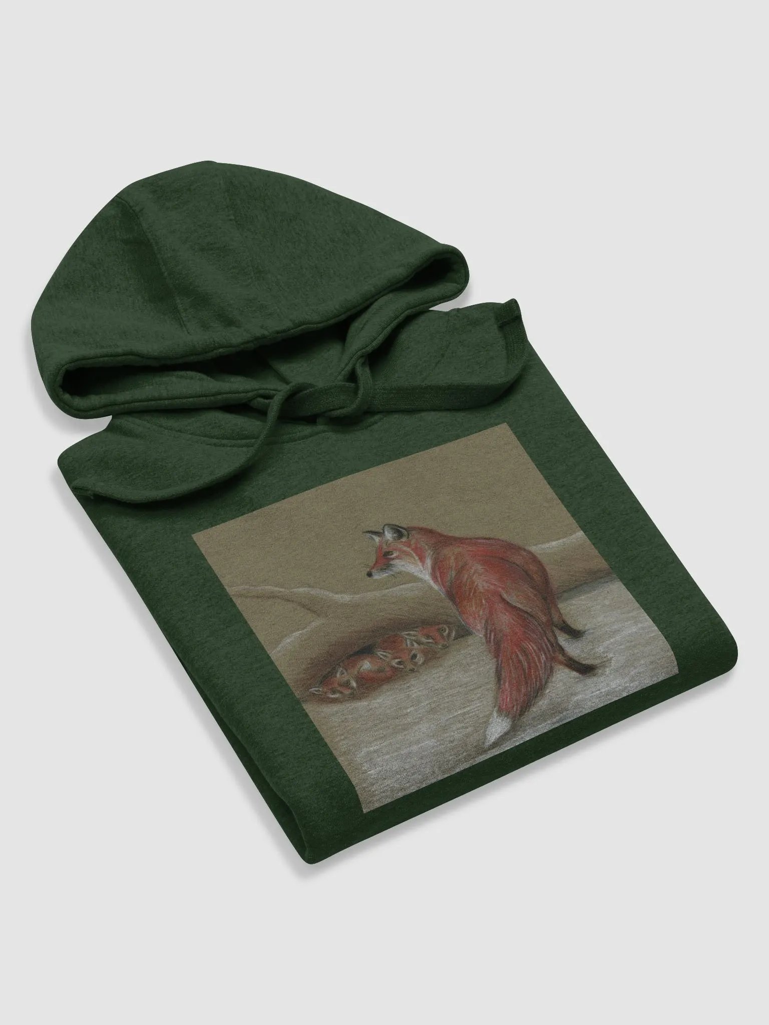 red fox and cubs hoody product image (17)