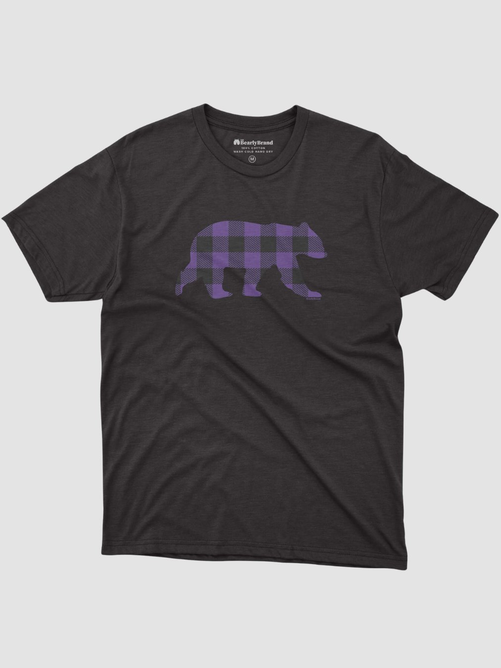 Purple Buffalo Check Bear T-Shirt product image (2)