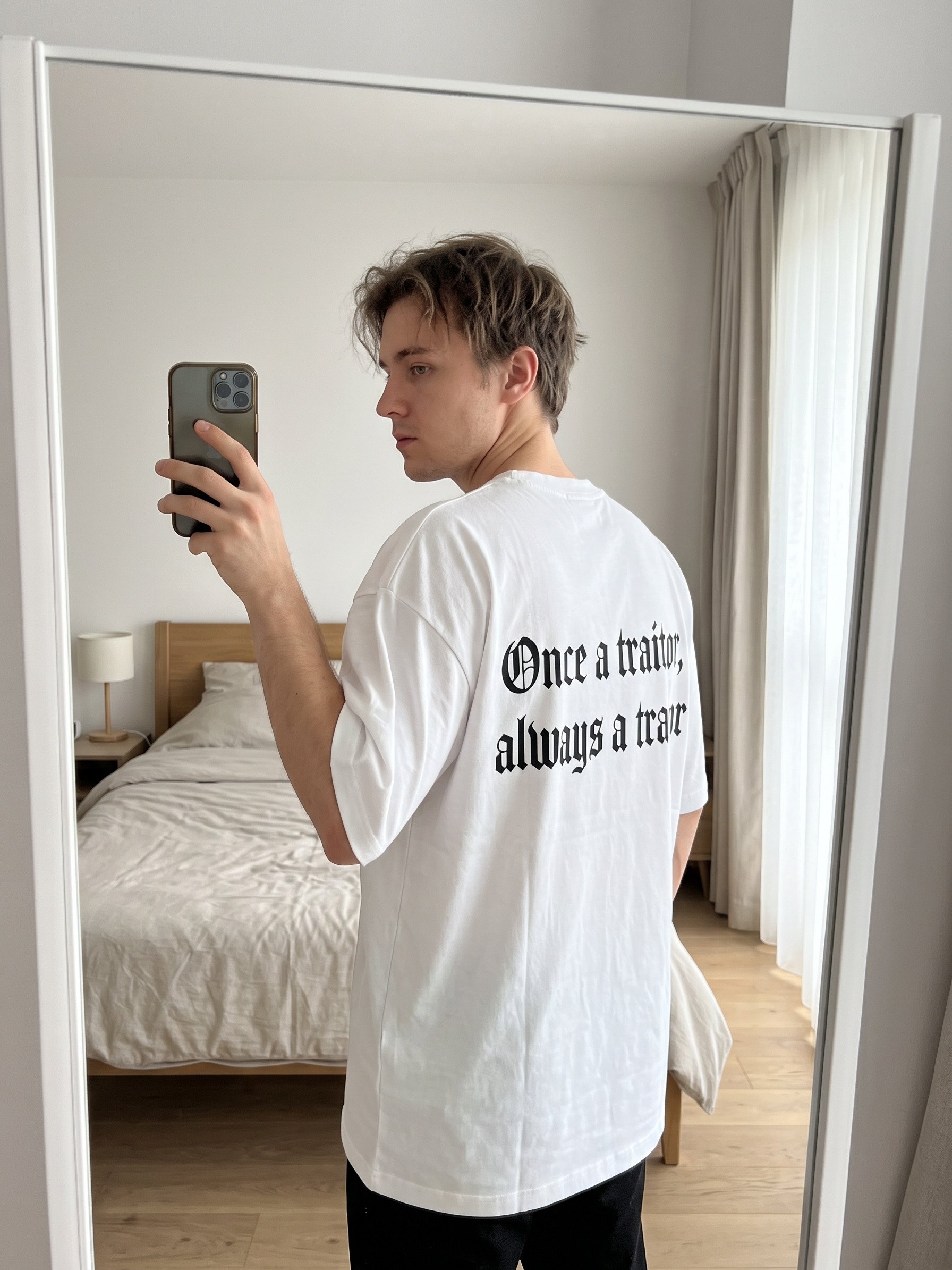 Once a Traitor Always a Traitor T-Shirt | Gothic Blackletter Back Print Tee product image (1)