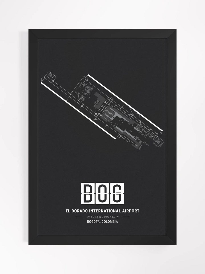 Framed Airport BOG Premium Map On Matt Paper product image (1)