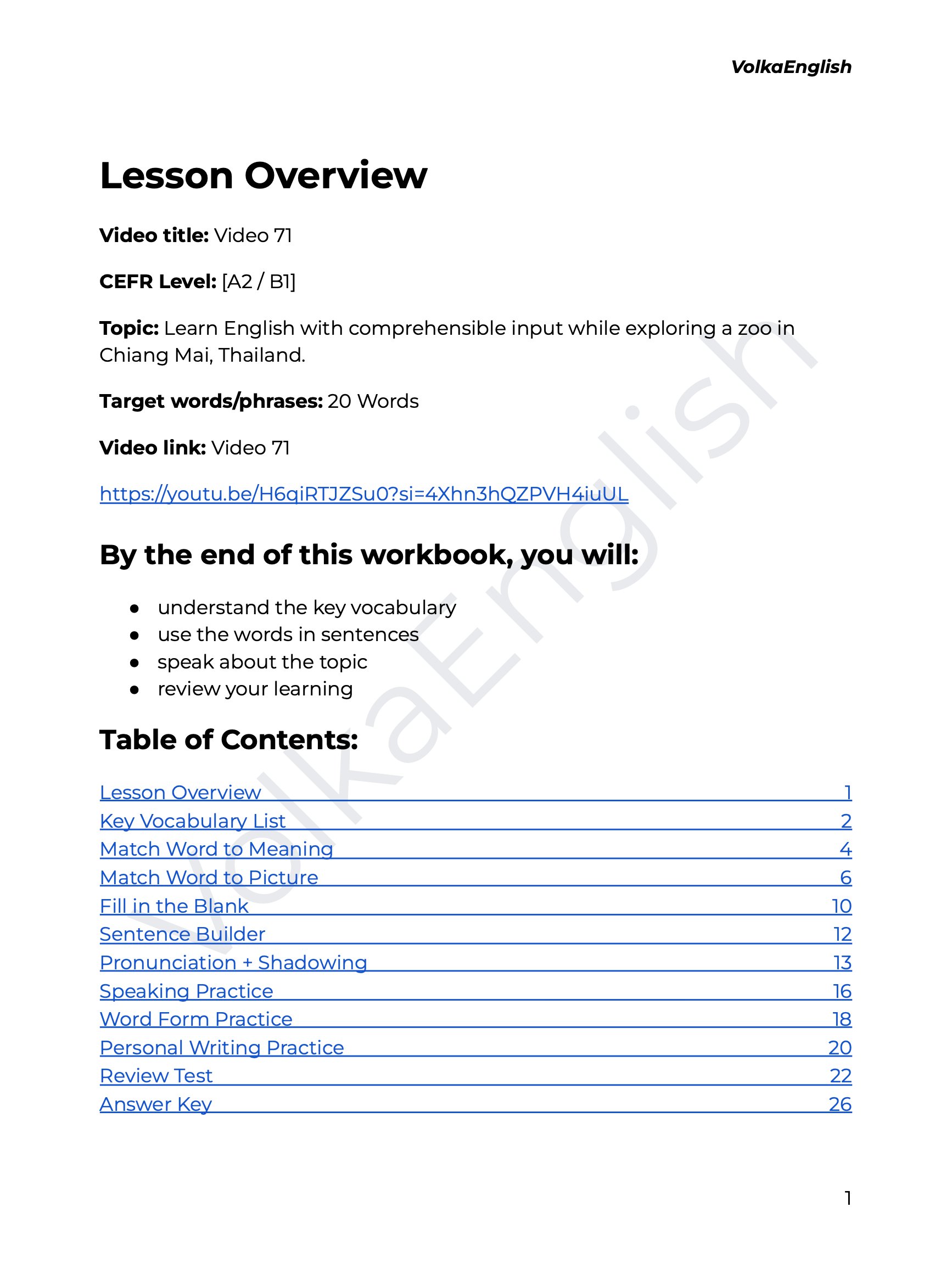 Video 71 Study Pack product image (2)