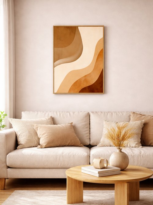 Affiches Abstraites Modernes Beige & Terracotta Pack 1 – Lot de 3 Posters Minimalistes Boho – Décoration Murale Salon Chambre – Fichiers Numériques A4 product image (2)