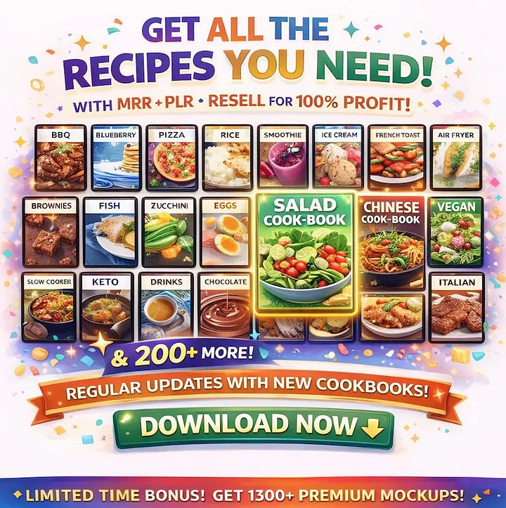 80,000 PLR MRR Cookbook Bundle product image (2)