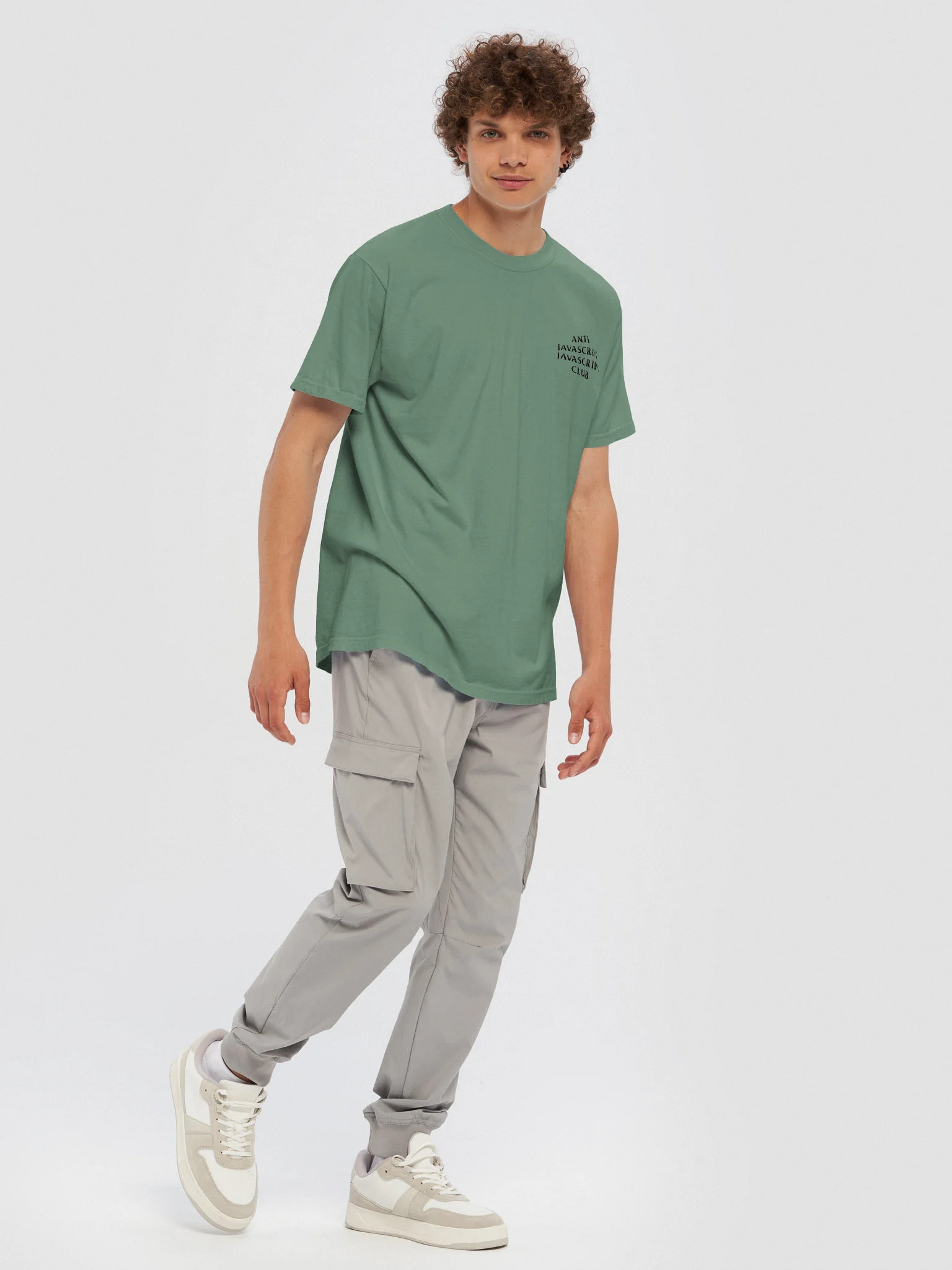 Anti JavaScript JavaScript Club Embroidered (Black Thread) Comfort Colors Tee product image (11)