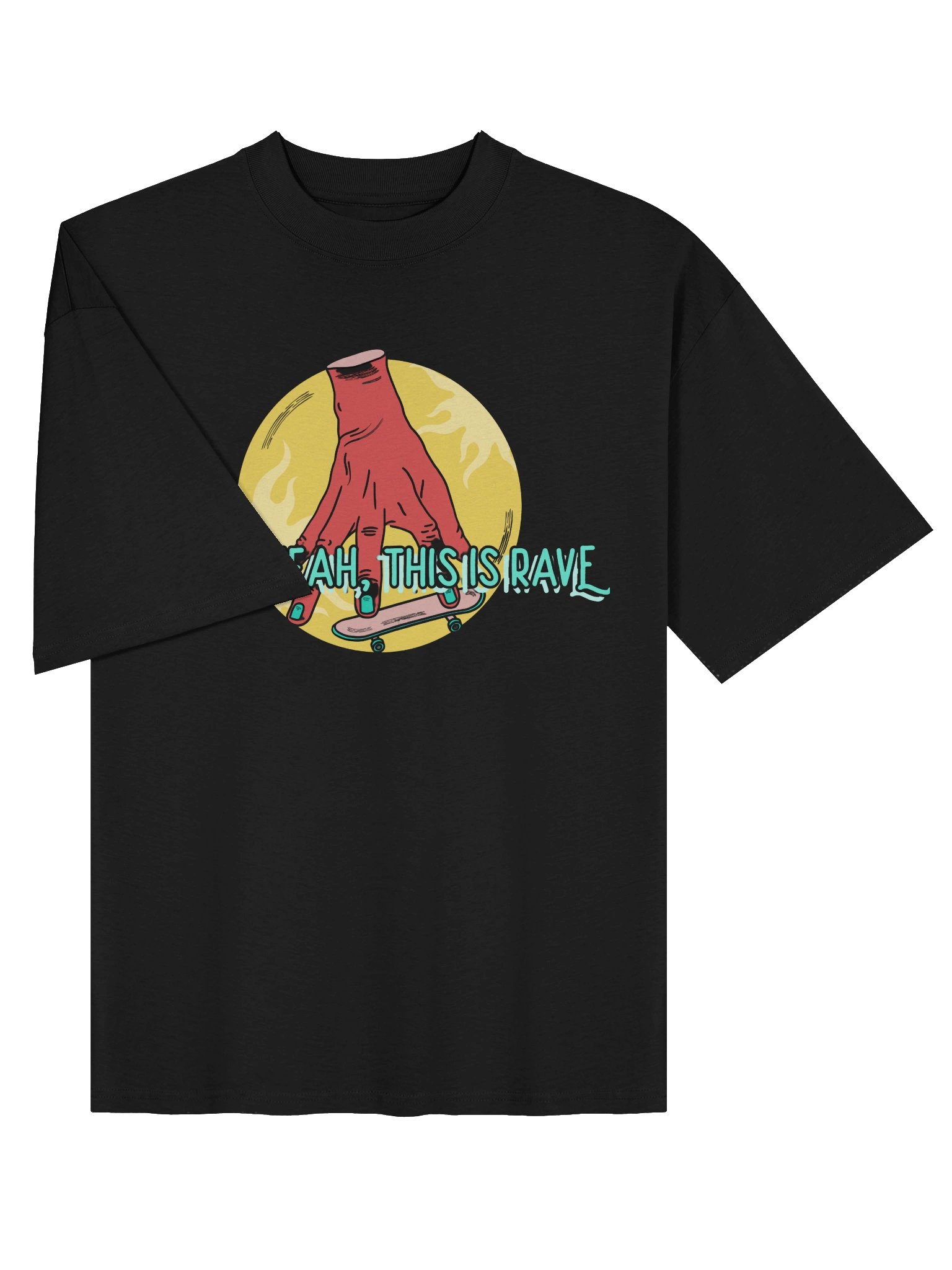 "Hell Yeah, This Is Rave!" Skater-Vibes Graphic T-Shirt product image (6)