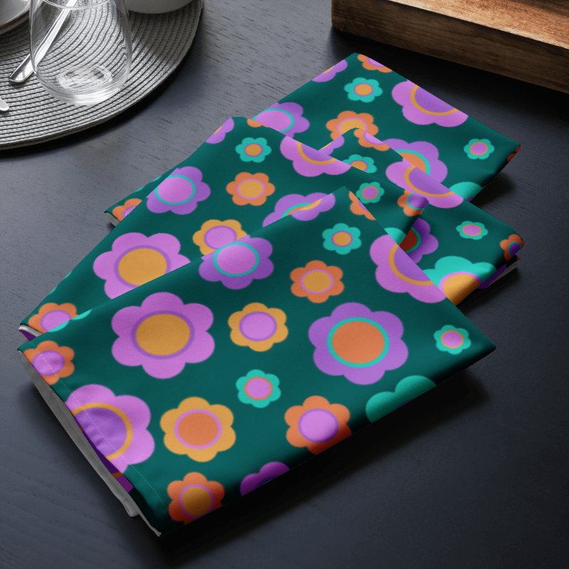 Set of Party Time! Flower Cloth Napkins product image (2)