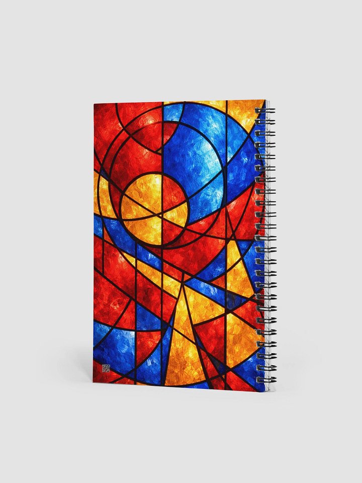 Vibrant Stained Glass Spiral Notebook product image (2)
