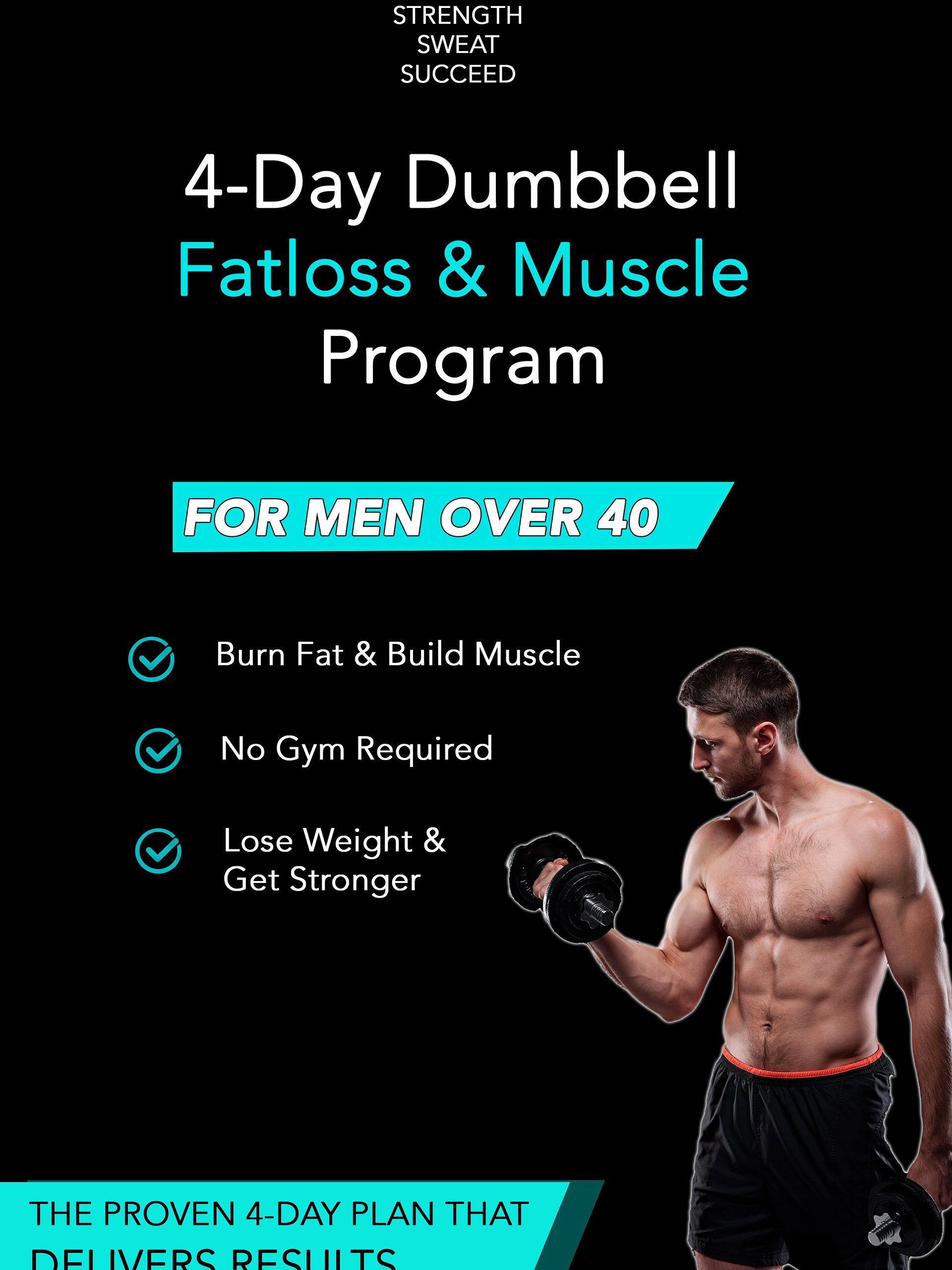 4-Day Dumbbell Fat Loss & Muscle Plan for Men Over 40 product image (1)