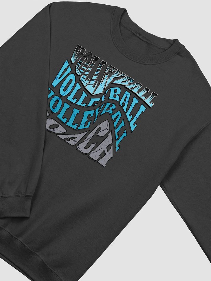 Mess Swirl Volleyball Coach Wavy Statement Sweatshirt product image (2)