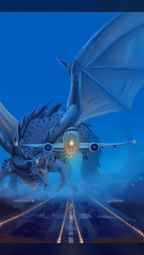 Day 2 of Smaugust 2026 with Roar! 
I wanted to make a story behind why the dragon is roaring, perhaps the plane got too close...
