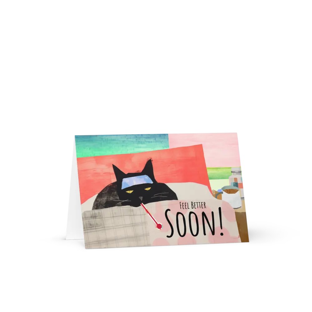 "Feel Better Soon!" Black Cat Greeting Card product image (5)