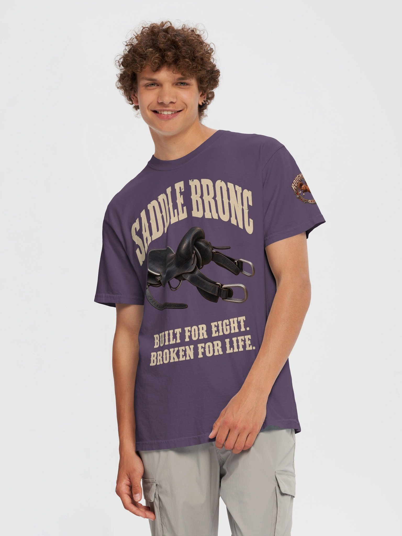 Saddle Bronc Rodeo Shirt | Built for Eight, Broken for Life | Roughstock Rodeo product image (79)