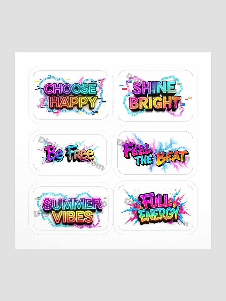Neon Mood Kiss Cut Stickers Set product image (1)