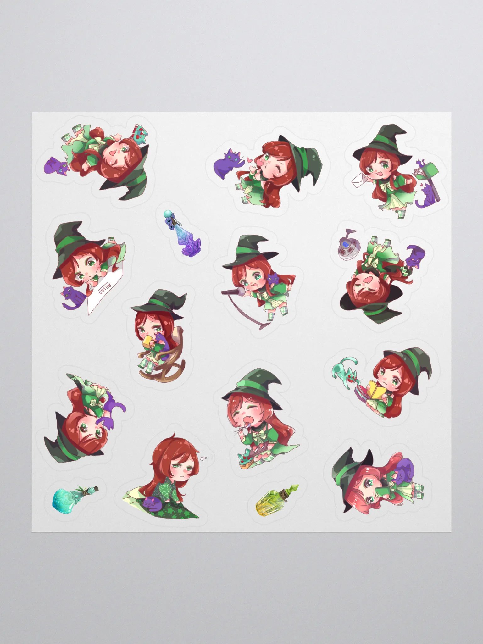 Chibi Cath Sticker Sheet product image (1)