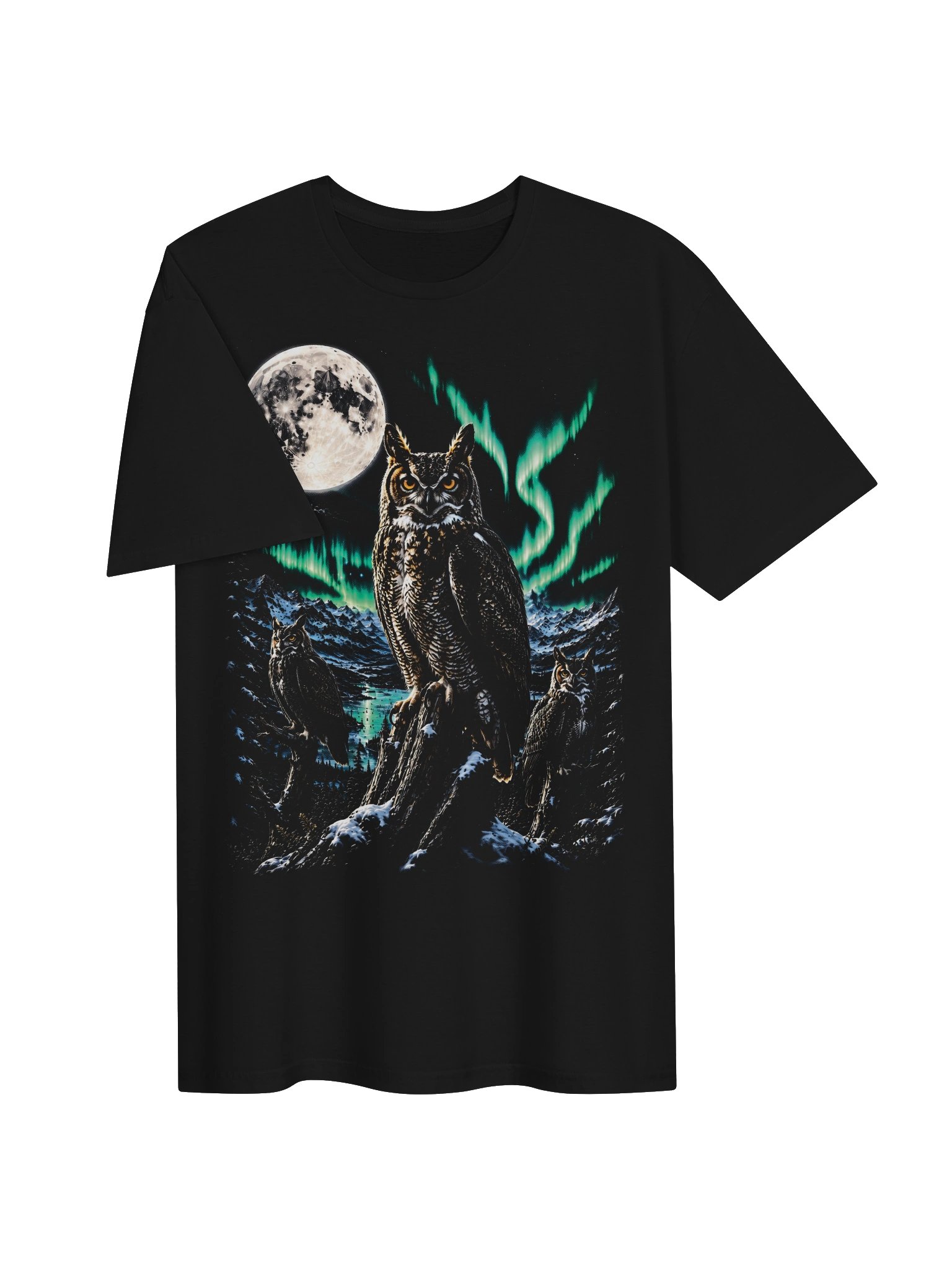 Great Horned Owl Howling Moon Tshirt | Legendary Wildlife Shirt product image (2)