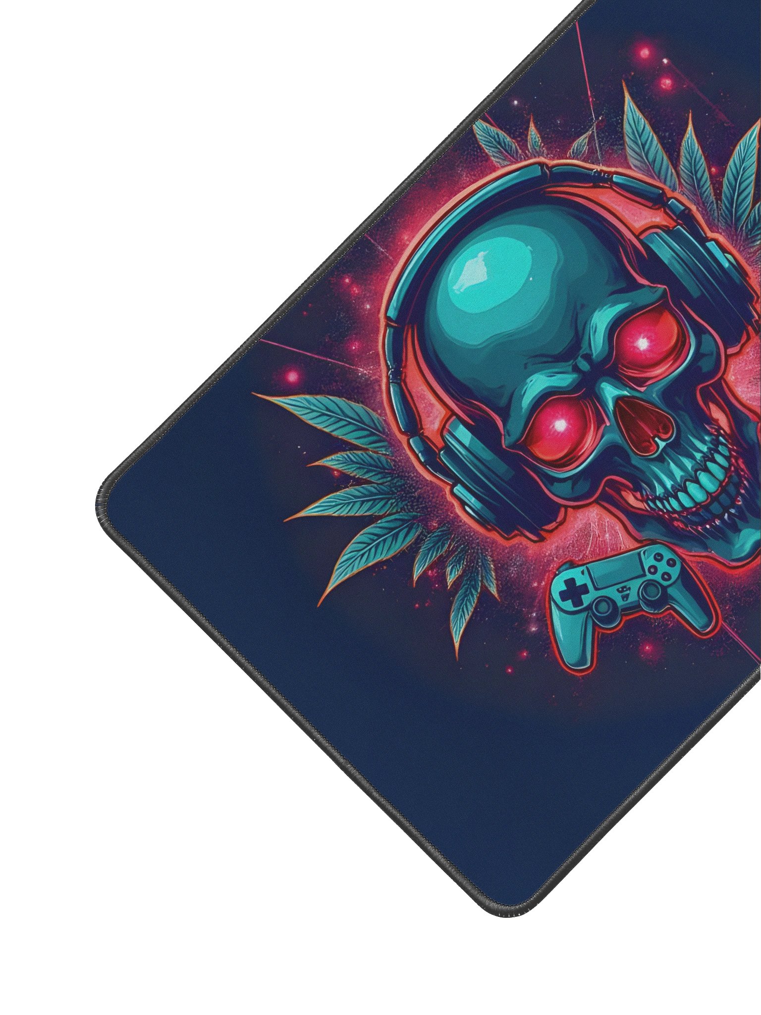 Neon Skull Gamer Desk Mat product image (2)