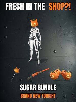 Sugar is brand new in the Item Shop tonight 🎮✨ She is a skeleton cat who sparkles more in the dark and she has a Black Tie style too. Her full bundle is here with the Lollypopper pickaxe and the brand new pumpkin cat sidekick is here too. Doc Brown is back with his bundle and Borderlands is back with Mad Moxxi and Lilith and Psycho Bandit. Aerobic Assassin and Synth Star are back too. Are you grabbing Sugar tonight? Drop your pick below 👇💬 #Fortnite #Fortnitemares #ItemShop #FortniteSkins #CrossBonez