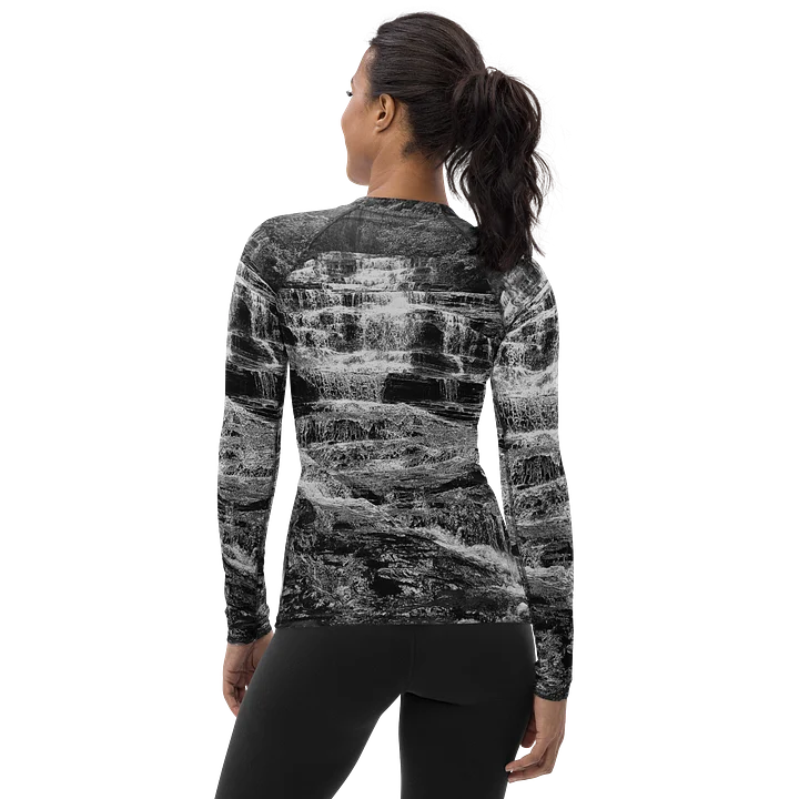 Cascades In Black Women's Rash Guard product image (2)