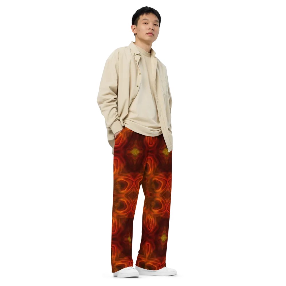 Orange Soft Kaleidoscope Wideleg Pants product image (8)