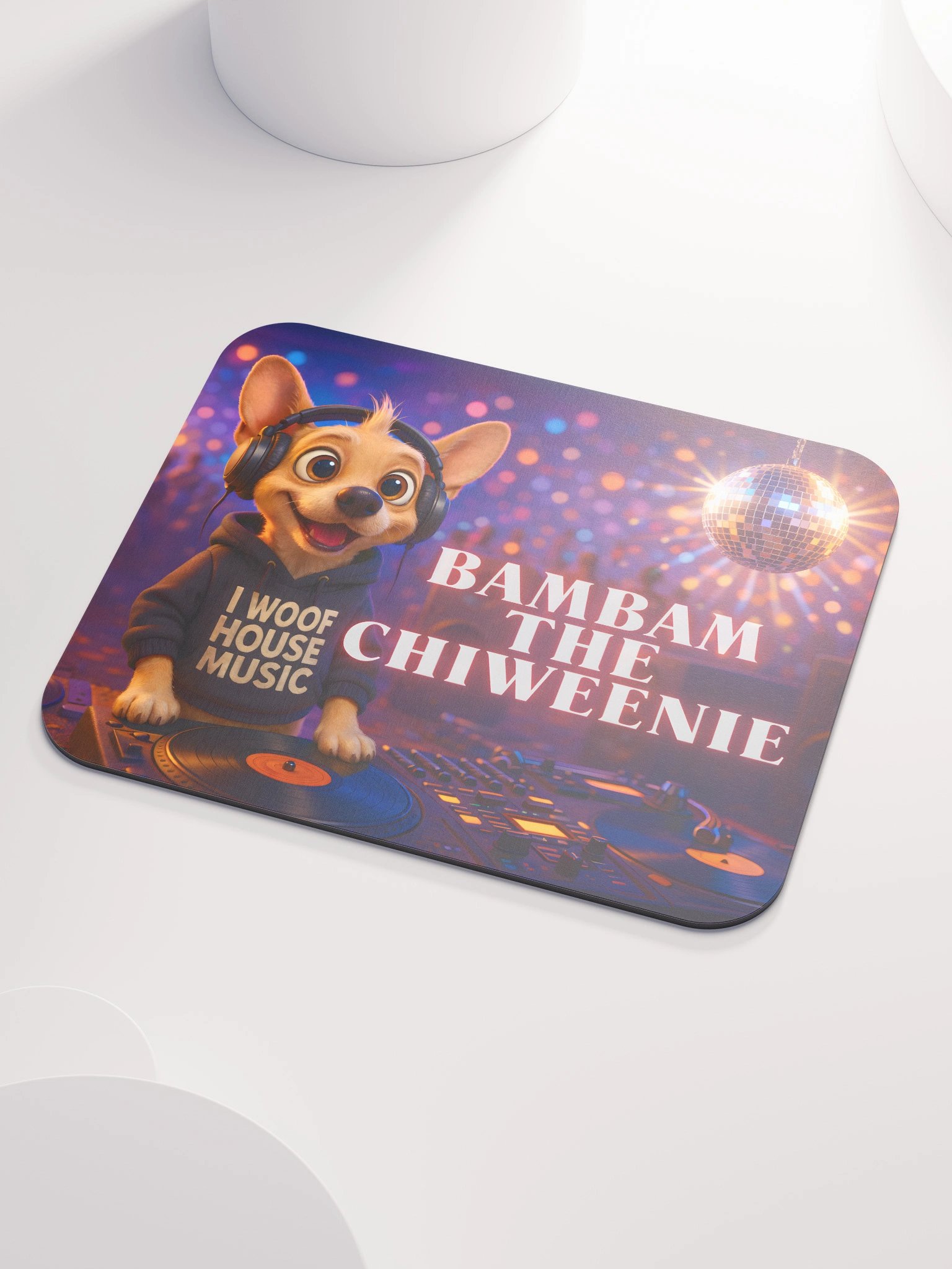 Bambam's I Woof House Music Mouse Pad product image (3)