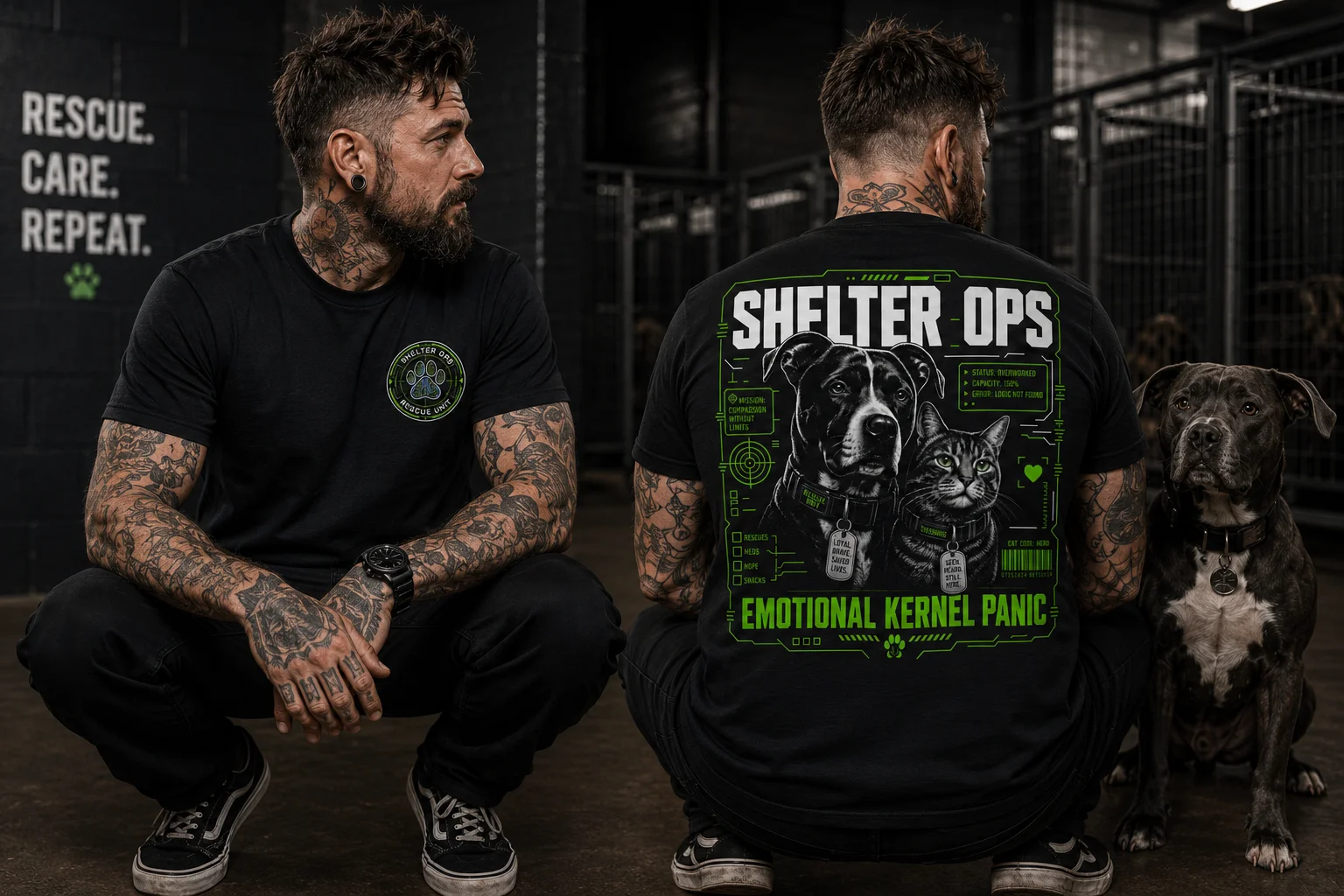 Shelter Ops: Emotional Kernel Panic | Rescue Unit Heavyweight Tee product image (2)