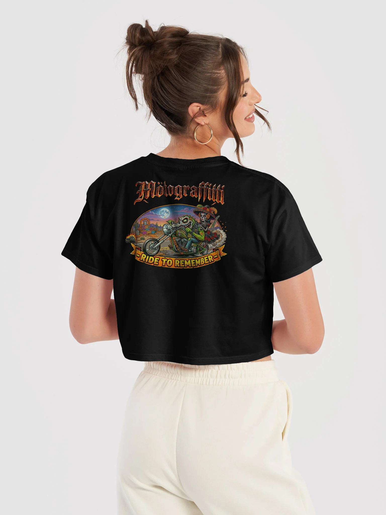 MötoGraffitti "A Ride to Remember" Crop Top product image (6)