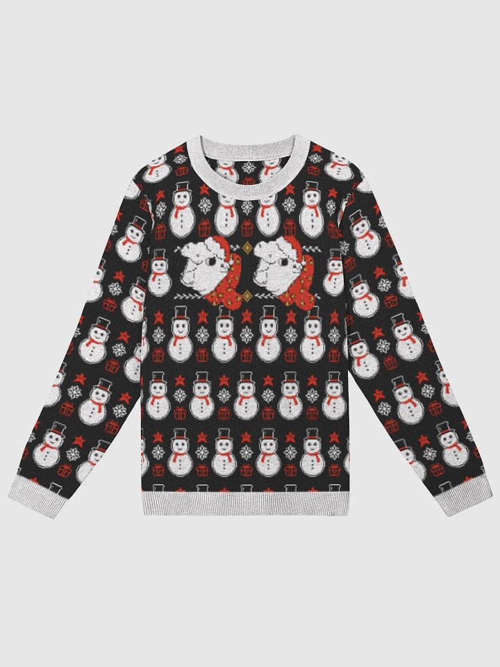 MOODENG'S FROSTY KNITTED CREWNECK SWEATER! product image (1)