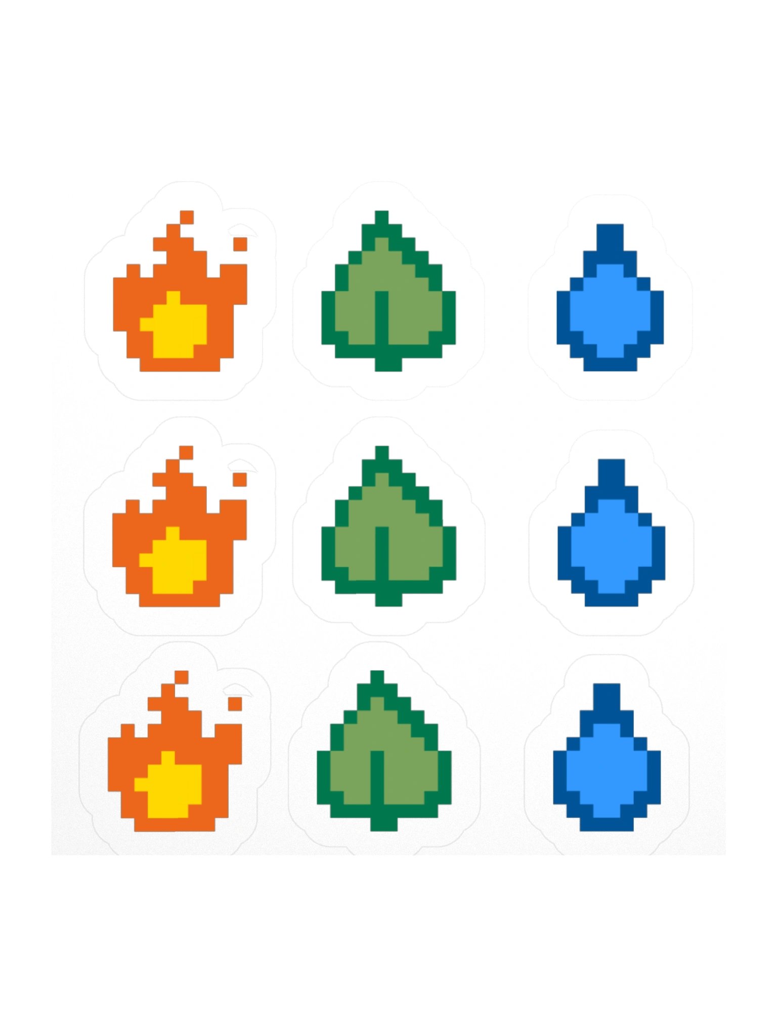 Fire Water Grass - Sticker Set product image (1)