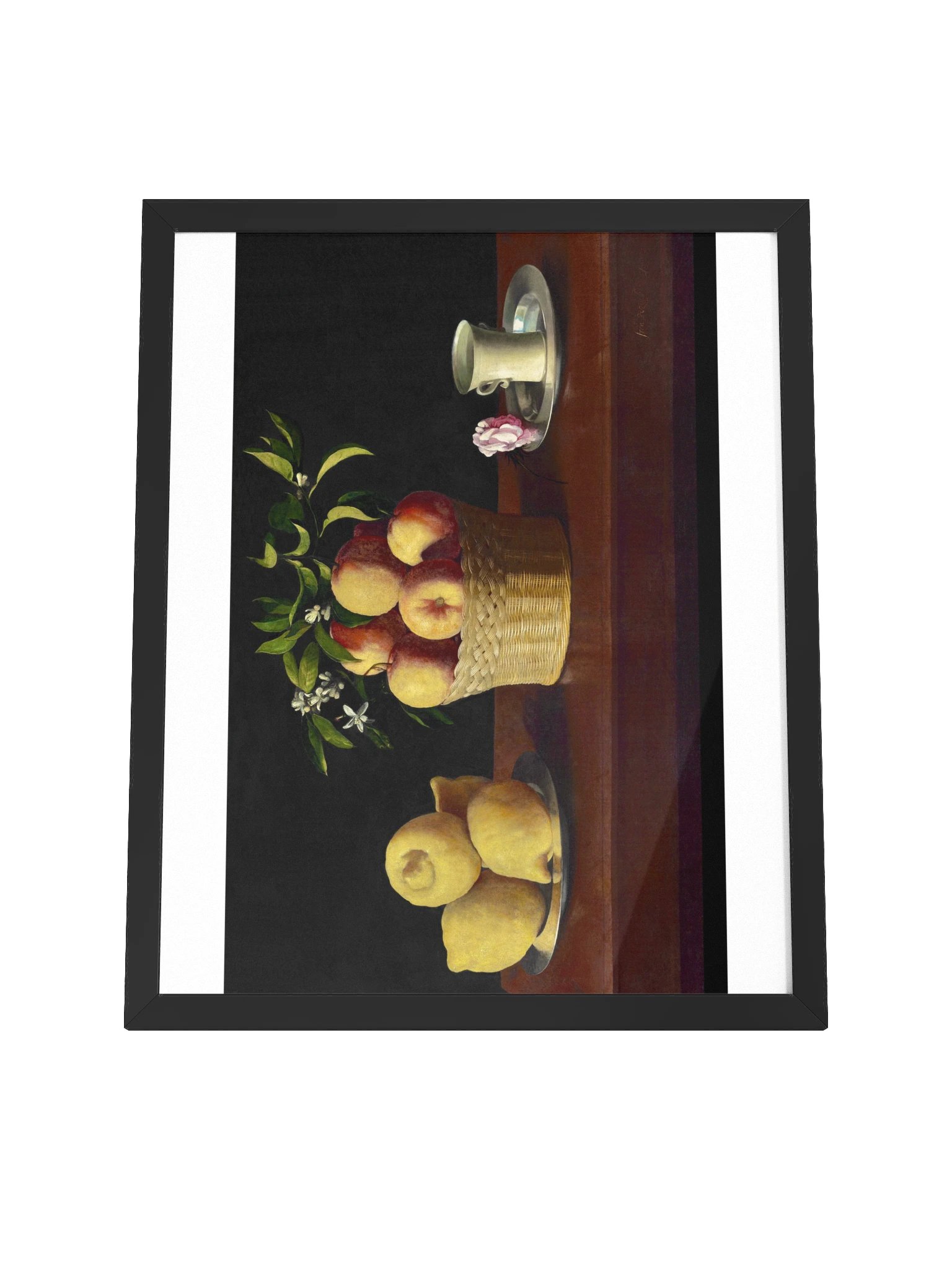 Still Life with Lemons, Oranges and a Rose — Large Framed Matte Poster product image (8)