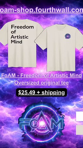 FoAM - Oversized Tee original  Freedom of Artistic Mind https://foam-shop.fourthwall.com/prod...