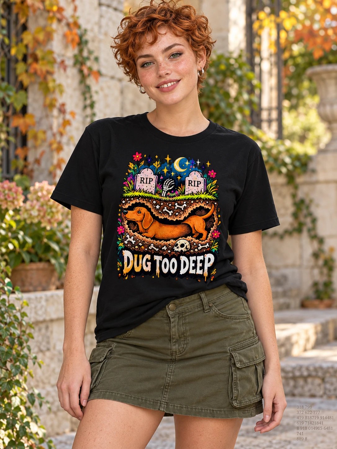 Dachshund Halloween T-Shirt – Dug Too Deep product image (2)