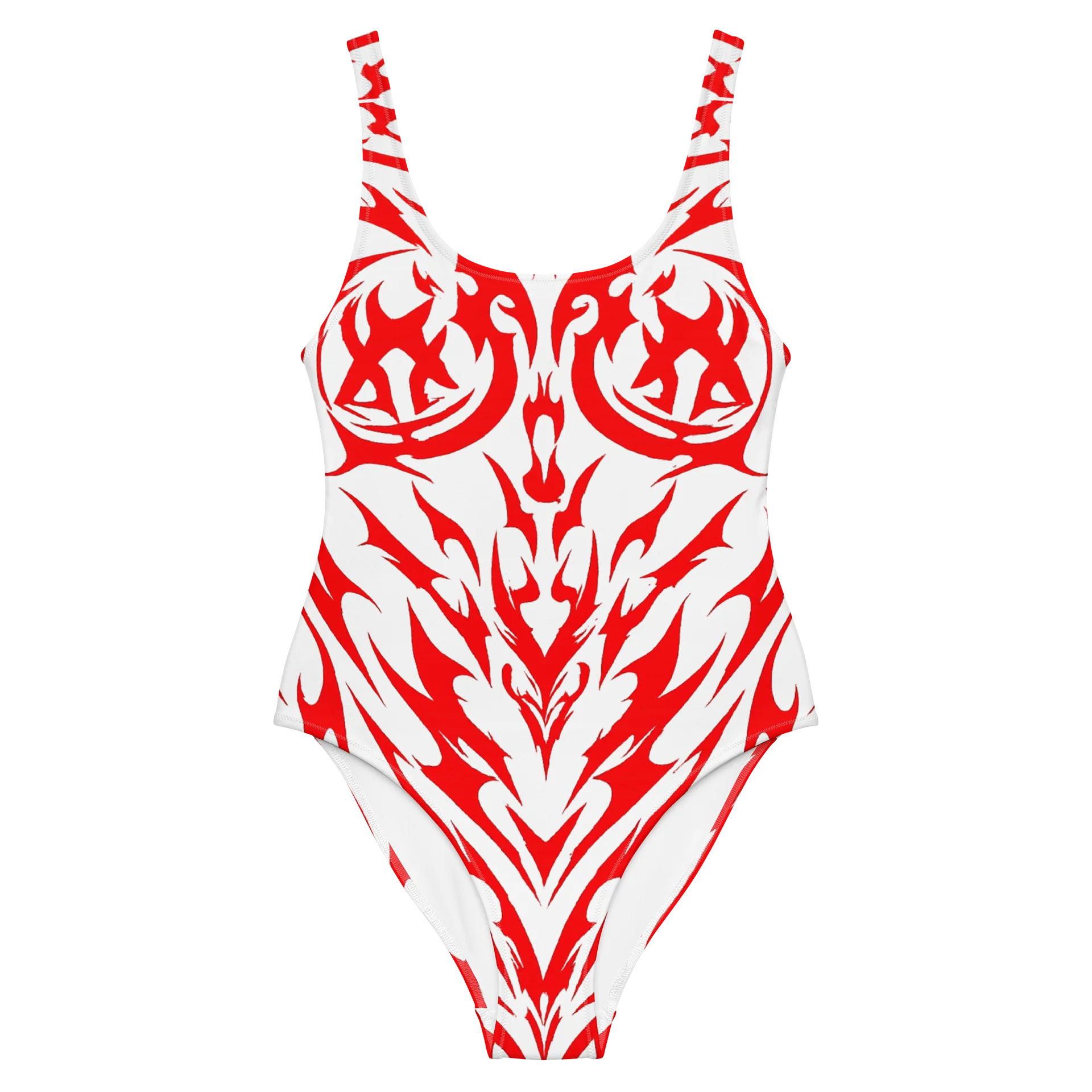 Abstract Red Symmetry One-Piece Swimsuit product image (2)