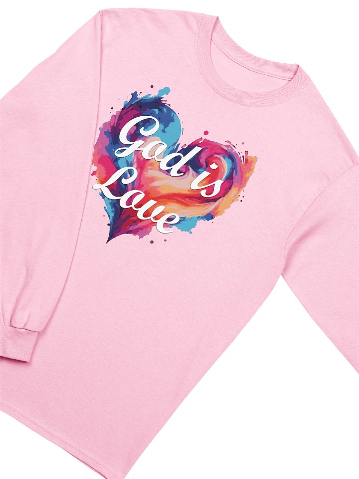 God is Love Abstract Heart Long Sleeve Tee product image (2)