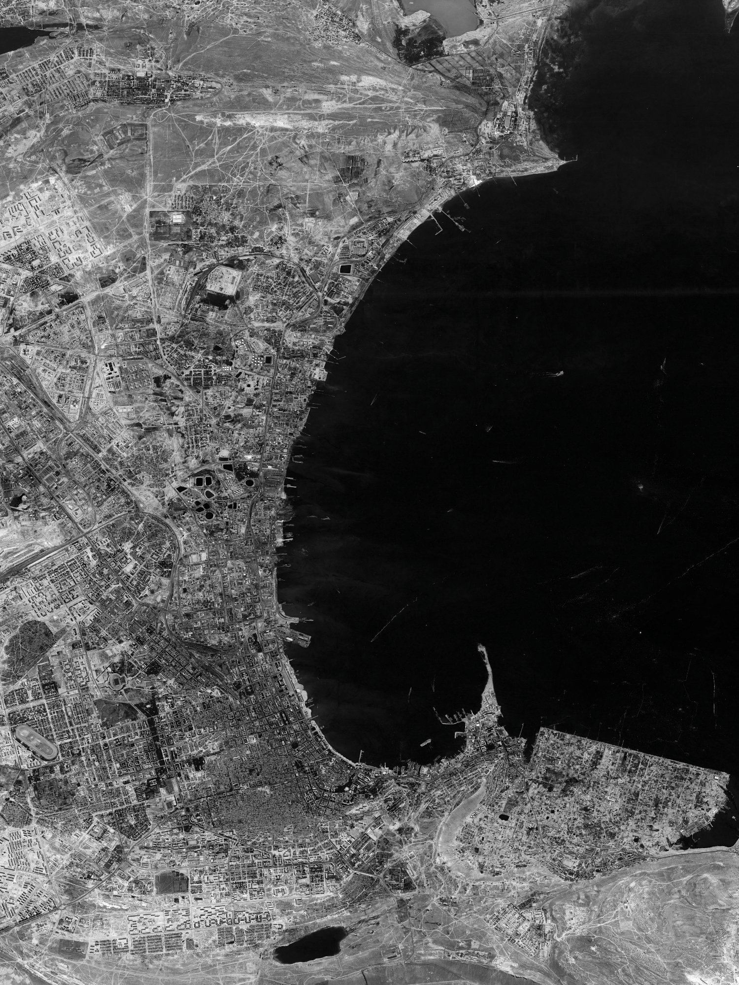 Baku, Azerbaijan (1966) Declassified Spy Satellite Picture (Poster - Portrait) product image (1)