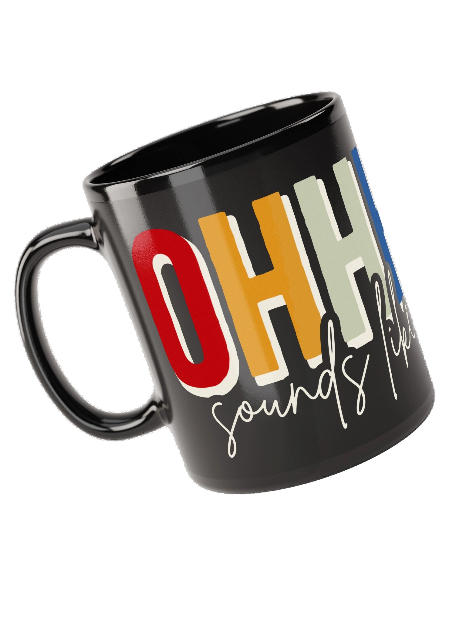 Ohhhhh Sounds Like Chaos Black Mug (Rainbow Full) product image (5)