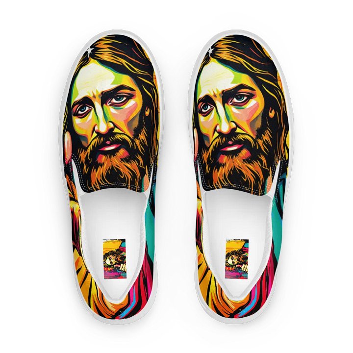 Thumbs Up Pop art J-dog Men's Slip-On Canvas Shoes product image (1)