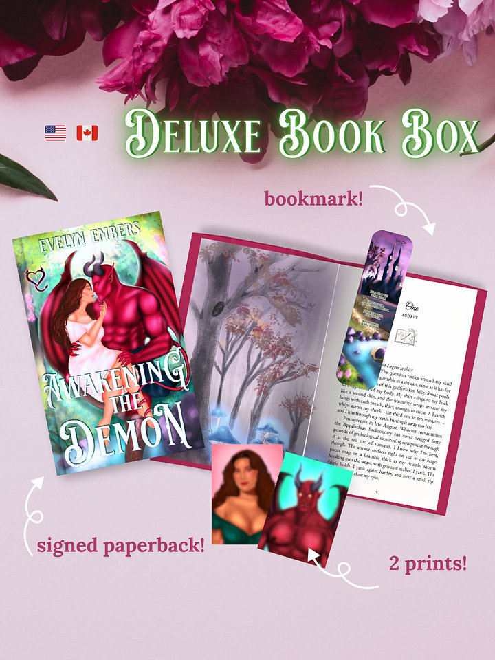 USA/CAN PREORDER Deluxe Book Box - "Awakening the Demon" Signed Paperback+ Art product image (1)