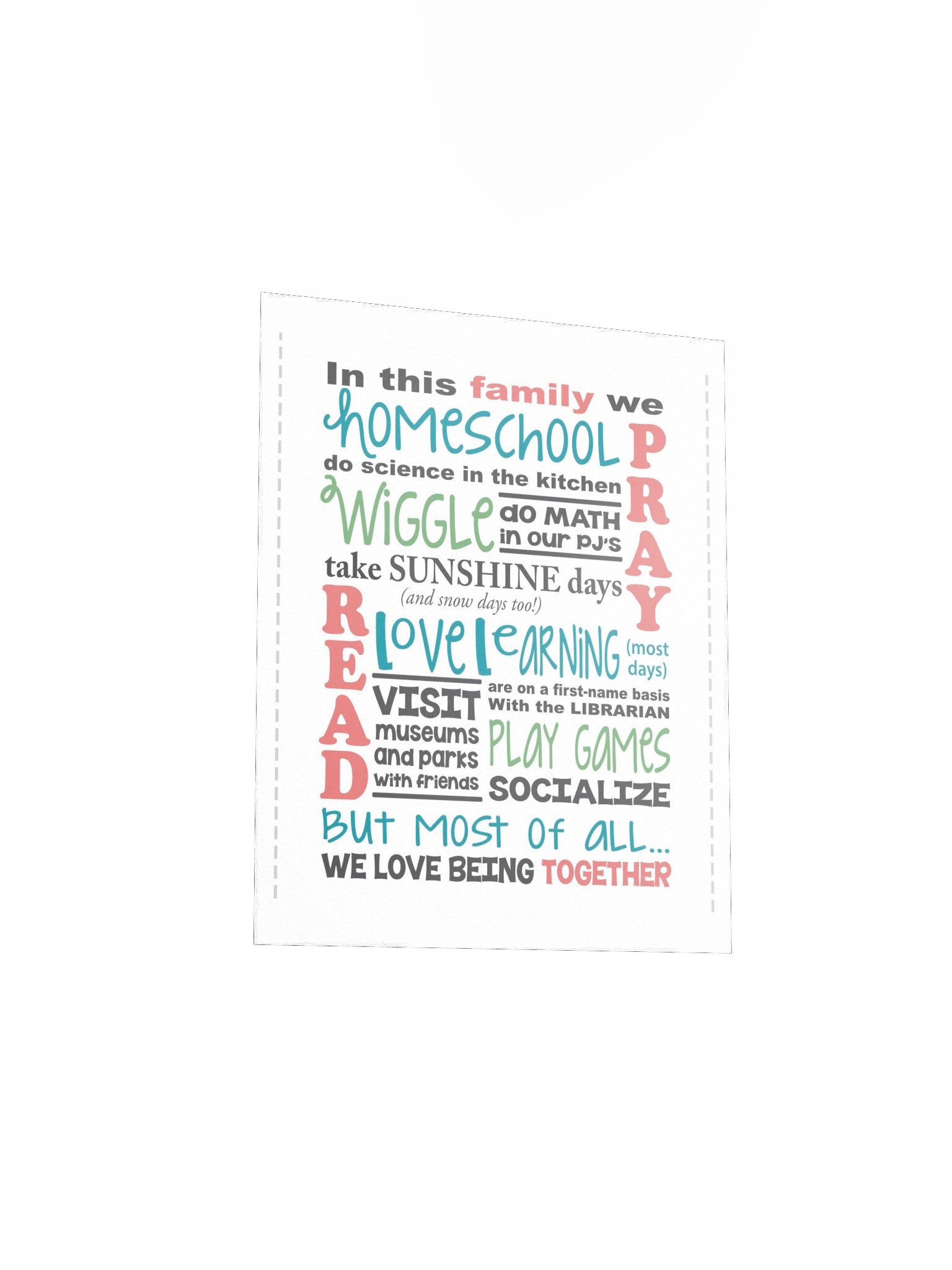 In This Family We Homeschool — Word Art Poster product image (4)