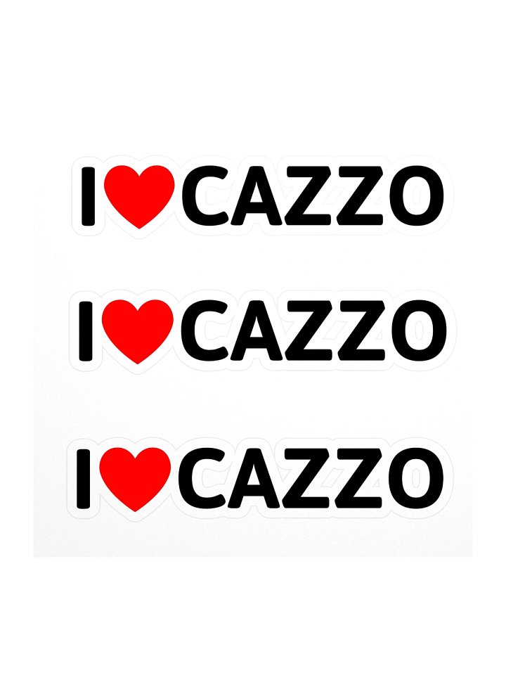 I ♥️ CAZZO stickers product image (1)