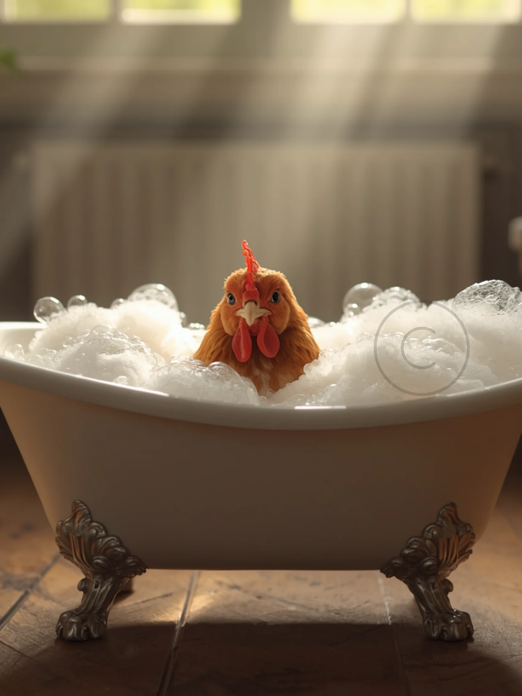 Chicken in a Bathtub Poster product image (1)