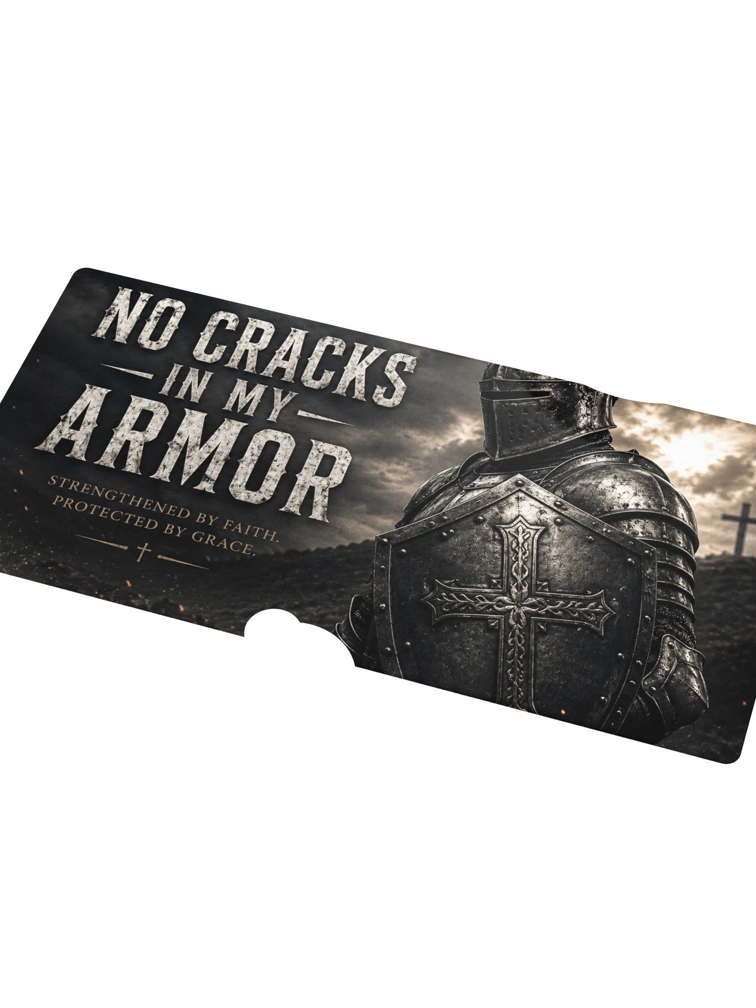 No Cracks In My Armor Gaming Mouse Pad (36"×18") product image (3)