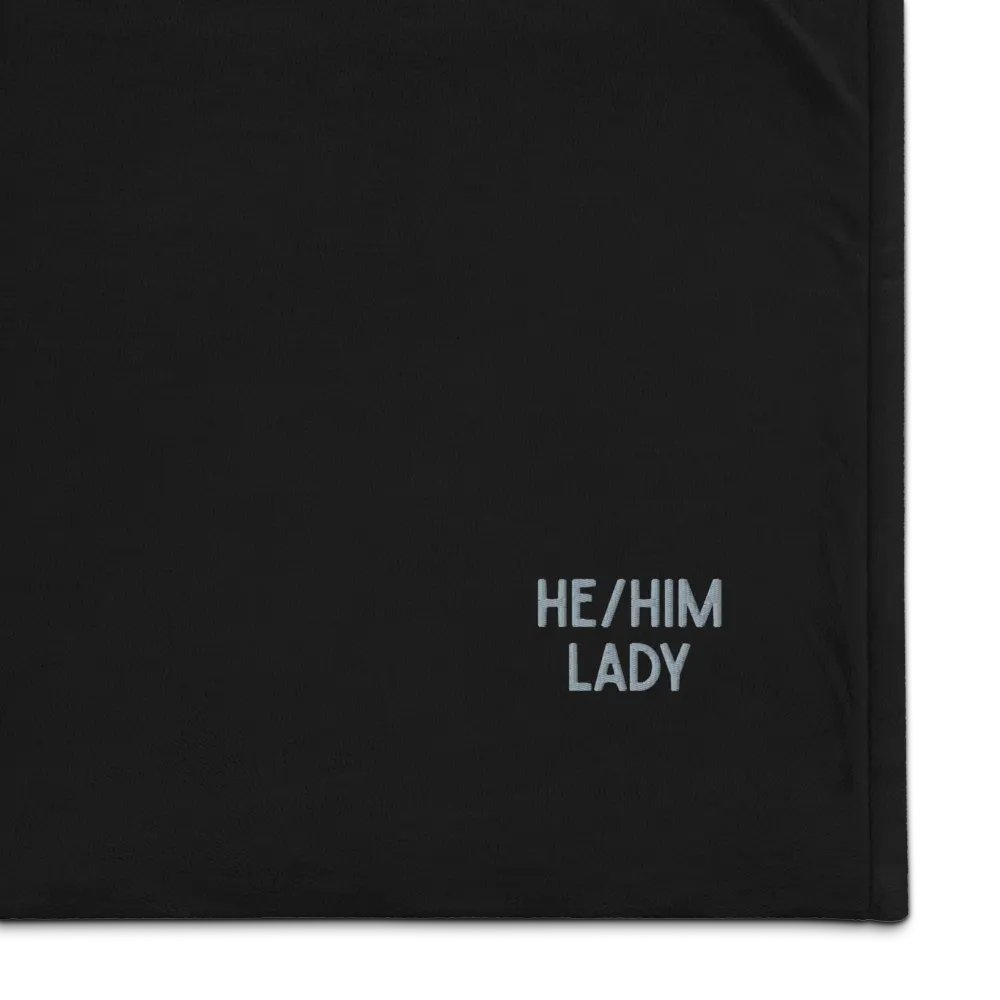 He-Him Lady Embroidered Sherpa Blanket product image (1)