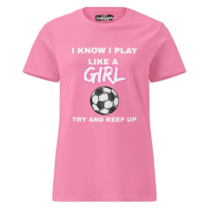 Bold 'GIRL' Soccer Ball Women's Tee product image (1)