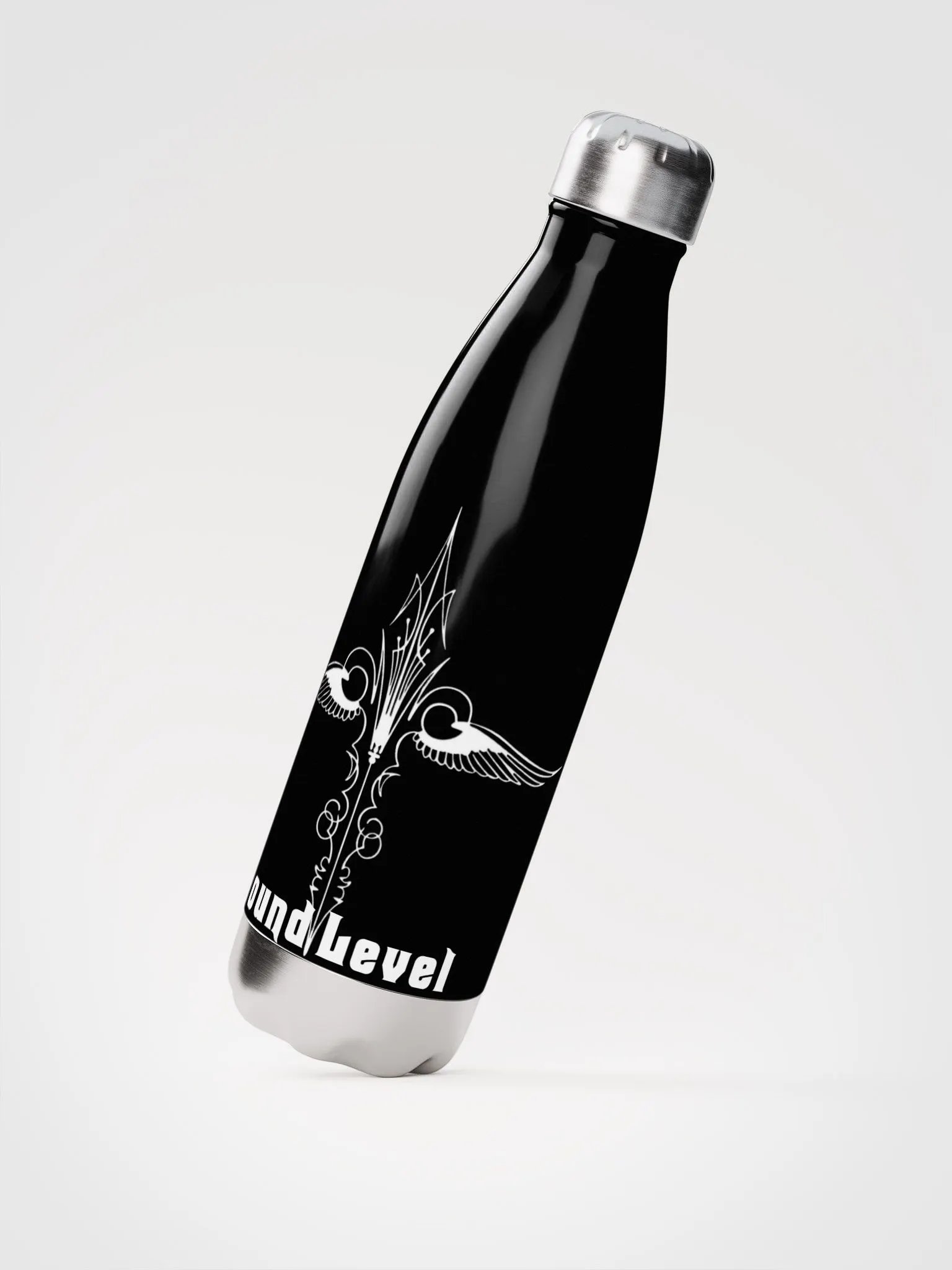 Blk with White Stainless Steel Water Bottle product image (2)