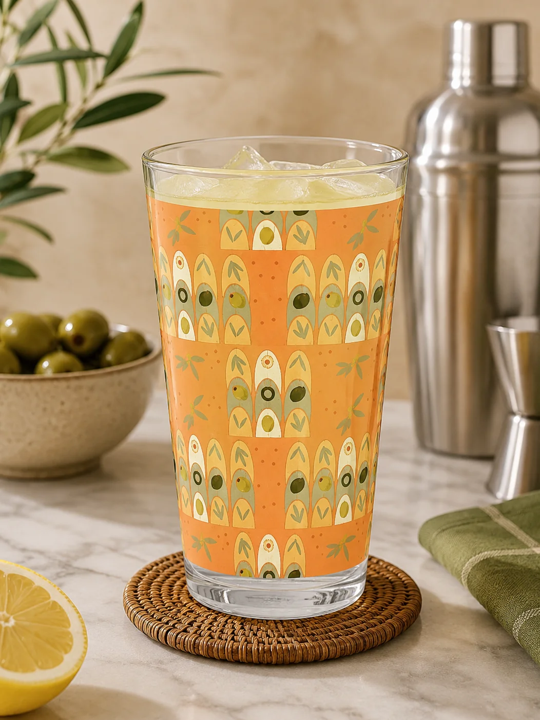Olive Arcade Shaker Pint Glass product image (1)