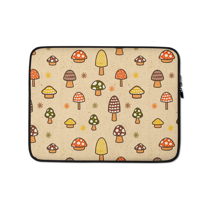 1970s Retro Mushrooms Laptop Sleeve product image (1)